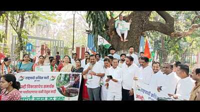 The civic body on Monday issued a press release stating that they will plant 65,000 trees to compensate cutting 6,000 trees. (HT PHOTO)