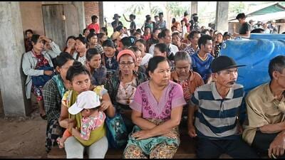 Violence in Myanmar following the 2021 military coup has prompted hundreds of people to seek refuge in India. (HT PHOTO)