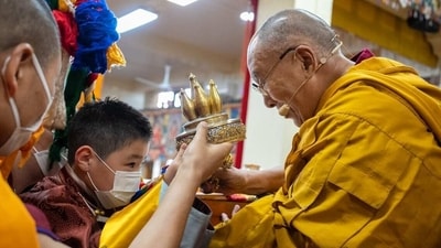 The 14th Dalai Lama with the Tenth Khalkha Jetsun Dhanoa Rinpoche in Dharamshala The 14th Dalai Lama with the Tenth Khalkha Jetsun Dhanoa Rinpoche in Dharamshala