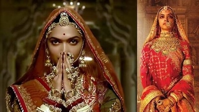Deepika Padukone in Bajirao Mastani: Sanjay Leela Bhansali reportedly spent <span class='webrupee'>₹</span>50 lahks on Deepika Padukone's costume in the film Bajirao Mastani. She also wore lavishing jewelleries worth <span class='webrupee'>₹</span>45 lakhs. (Pinterest) Deepika Padukone in Bajirao Mastani: Sanjay Leela Bhansali reportedly spent <span class='webrupee'>₹</span>50 lahks on Deepika Padukone's costume in the film Bajirao Mastani. She also wore lavishing jewelleries worth <span class='webrupee'>₹</span>45 lakhs. (Pinterest)