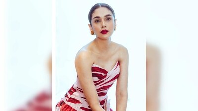 Aditi Rao Hydari elevated her look with a pair of red strappy stilettoes from the brand Zara. (Instagram/@aditiraohydari) Aditi Rao Hydari elevated her look with a pair of red strappy stilettoes from the brand Zara. (Instagram/@aditiraohydari)
