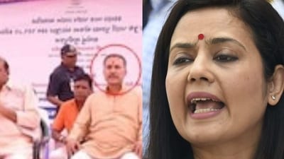 Shailesh Bhatt, Bilkis Bano case convict (L) and TMC MP Mahua Moitra (R). (credits: Twitter, File)