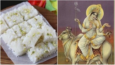 As we honor the divine form of Maa Mahagauri, known for her purity and grace, it's time to indulge in some delicious prasad recipes. (pinterest) As we honor the divine form of Maa Mahagauri, known for her purity and grace, it's time to indulge in some delicious prasad recipes. (pinterest)