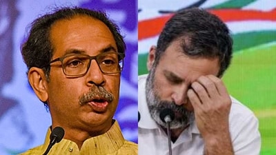 Uddhav Thackeray and Rahul Gandhi. (File)