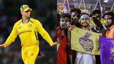 Steve Smith; KKR fans Steve Smith; KKR fans