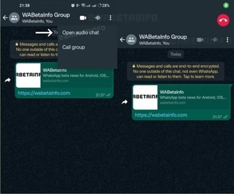 This screenshot shows how the so-called 'audio chat' feature would work (Courtesy: WABetaInfo) This screenshot shows how the so-called 'audio chat' feature would work (Courtesy: WABetaInfo)