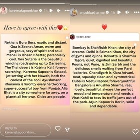 Kareena Kapoor and Anushka Sharma reacted to Freddy Birdy's post.