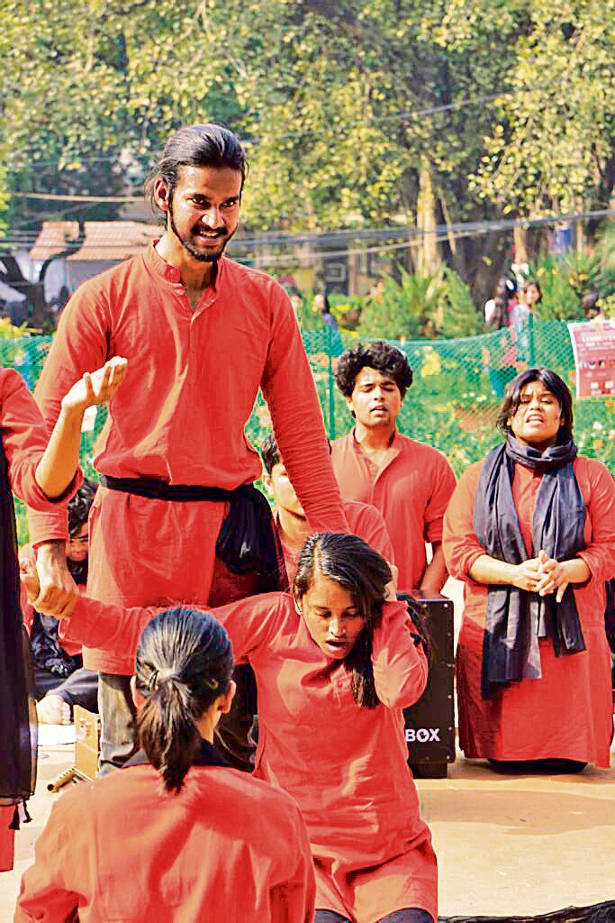 Hansraj Dramatics Society portrays the realities of cancel culture through their street play. Hansraj Dramatics Society portrays the realities of cancel culture through their street play.