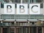 File photo shows the BBC sign outside the entrance to the headquarters of the publicly-funded British media organisation in London, on July 19, 2017. (AP Photo/Frank Augstein, File)