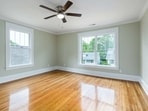 Ceiling fans circulate air throughout the room keeping temperatures low.