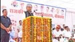 Chief minister Ashok Gehlot during a function in Bikaner. (HT)