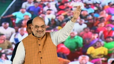 Amit Shah in Bengaluru on Friday. (ANI Photo) (Savitha)