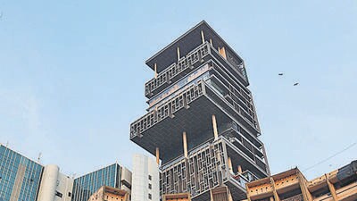 Antilla - Mukesh Ambani building - Residence - home- house - HT PHOTO BY Ansuman Poyrekar