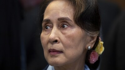 The political party led by Myanmar's ousted leader Aung San Suu Kyi is expected to face automatic dissolution by the military-appointed election commission on midnight Tuesday. (File) (AP)