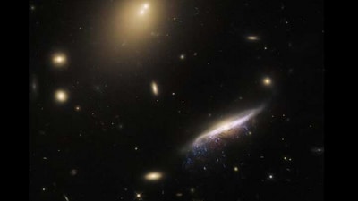 NASA's Hubble captures 'jellyfish' galaxy 800 million light-years away. (Instagram/@nasa) NASA's Hubble captures 'jellyfish' galaxy 800 million light-years away. (Instagram/@nasa)