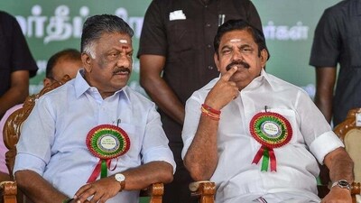 O Paneerselvam and former Tamil Nadu chief minister Edappadi K Palaniswami. (PTI) O Paneerselvam and former Tamil Nadu chief minister Edappadi K Palaniswami. (PTI)