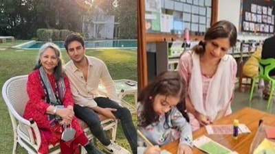 Sharmila Tagore, Ibrahim Ali Khan and Inaaya Naumi Kemmu featured in Saba Ali Khan's post. Sharmila Tagore, Ibrahim Ali Khan and Inaaya Naumi Kemmu featured in Saba Ali Khan's post.