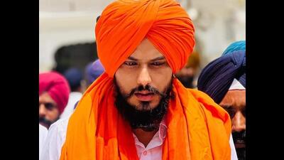 The Punjab government told the high court that radical Sikh preacher Amritpal Singh has not been arrested yet. (HT File) The Punjab government told the high court that radical Sikh preacher Amritpal Singh has not been arrested yet. (HT File)