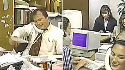 The images are taken from the viral Twitter video that shows an ad from 1993. (Screengrab) The images are taken from the viral Twitter video that shows an ad from 1993. (Screengrab)