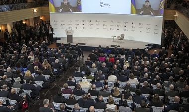 This year, the conflict in Ukraine was at the centre of all discussions. The war has shaken to the core the western world’s security and economic paradigms. (AP) This year, the conflict in Ukraine was at the centre of all discussions. The war has shaken to the core the western world’s security and economic paradigms. (AP)