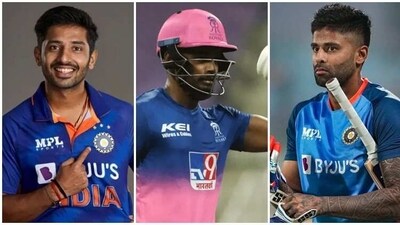 Rahul Tripathi, Sanju Samson and Suryakumar Yadav Rahul Tripathi, Sanju Samson and Suryakumar Yadav