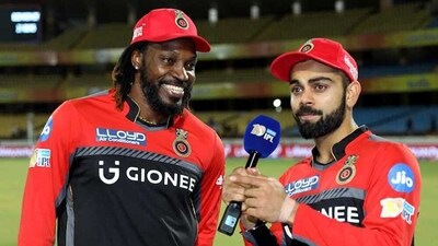 Chris Gayle and Virat Kohli played 7 seasons together at RCB. (IPL/Twitter)