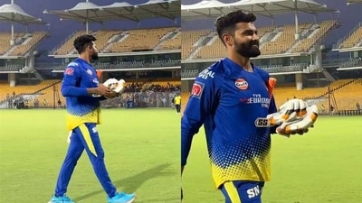 Jadeja seems completely focused on the preparations for the 2023 season (CSK Twitter) Jadeja seems completely focused on the preparations for the 2023 season (CSK Twitter)