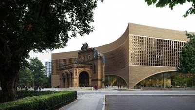 Danish architect Dorte Mandrup has designed the museum to stretch around the portal ruins (Dorte Mandrup/MIR) Danish architect Dorte Mandrup has designed the museum to stretch around the portal ruins (Dorte Mandrup/MIR)