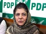 PDP chief Mehbooba Mufti addresses a press conference in Jammu (ANI Photo)