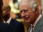 King Charles: Britain's King Charles III is seen speaking to guests during a reception.