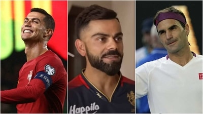 Cristiano Ronaldo; Virat Kohli; Roger Federer (Reuters/YouTube/File) Cristiano Ronaldo; Virat Kohli; Roger Federer (Reuters/YouTube/File)