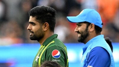 Pakistan captain Babar Azam and his Indian counterpart Rohit Sharma (AFP) Pakistan captain Babar Azam and his Indian counterpart Rohit Sharma (AFP)