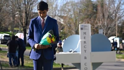 A heavily armed former student killed three young children and three staff in what appeared to be a carefully planned attack at a private elementary school in Nashville on March 27, before being shot dead by police. (AP) A heavily armed former student killed three young children and three staff in what appeared to be a carefully planned attack at a private elementary school in Nashville on March 27, before being shot dead by police. (AP)