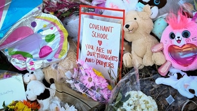 "The 6 victims fatally shot by the active shooter at Covenant School are identified as Evelyn Dieckhaus, Hallie Scruggs, and William Kinney, all age 9, Cynthia Peak, age 61, Katherine Koonce, age 60, and Mike Hill, age 61," Metro Nashville Police Department tweeted. (AP) "The 6 victims fatally shot by the active shooter at Covenant School are identified as Evelyn Dieckhaus, Hallie Scruggs, and William Kinney, all age 9, Cynthia Peak, age 61, Katherine Koonce, age 60, and Mike Hill, age 61," Metro Nashville Police Department tweeted. (AP)