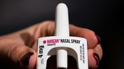 The overdose-reversal drug Narcan is displayed. (AP)