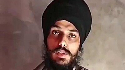 Screenshot of the undated video of Amritpal Singh which surfaced on Wednesday. (PTI)