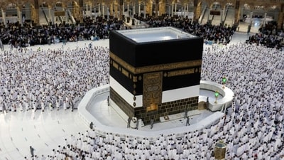 Hajj Pilgrimage: Muslim pilgrims pray around the Kaaba at the Grand Mosque, in Saudi Arabia's holy city of Mecca. (AFP) Hajj Pilgrimage: Muslim pilgrims pray around the Kaaba at the Grand Mosque, in Saudi Arabia's holy city of Mecca. (AFP)