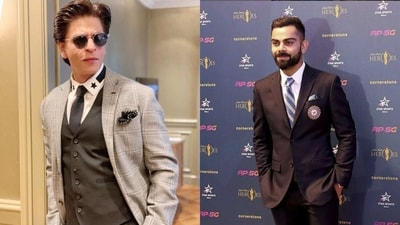 Shah Rukh Khan (left) and Virat Kohli (right). (Instagram/@iamsrk and @virat.kohli) Shah Rukh Khan (left) and Virat Kohli (right). (Instagram/@iamsrk and @virat.kohli)
