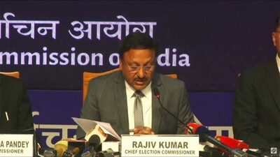 Chief Election Commissioner Rajiv Kumar. Chief Election Commissioner Rajiv Kumar.