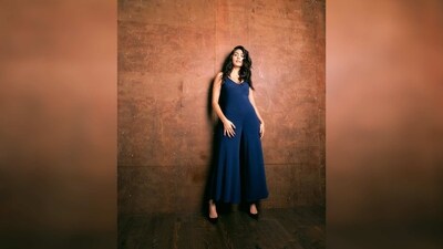 Mrunal Thakur's jumpsuit has been shipped all the way from New York from the collection of Cult Gaya.&nbsp; (Instagram/@mrunalthakur)
