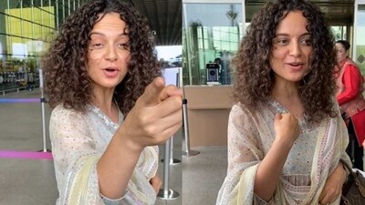 Kangana Ranaut asked the paparazzi why did they not pose questions to her on ‘film mafia’. Kangana Ranaut asked the paparazzi why did they not pose questions to her on ‘film mafia’.