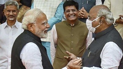 Prime Minister Narendra Modi and Congress president Mallikarjun Kharge. (PTI file) Prime Minister Narendra Modi and Congress president Mallikarjun Kharge. (PTI file)