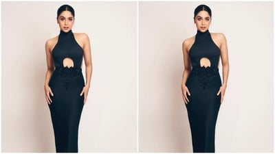 Sharvari played muse to fashion designer Surya Sarkar and picked a stunning black gown from the shelves of the fashion designer. (Instagram/@sharvari) Sharvari played muse to fashion designer Surya Sarkar and picked a stunning black gown from the shelves of the fashion designer. (Instagram/@sharvari)