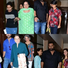 Veena Devgan, Yug Devgan, Tanuja and Kajol at Bholaa screening. (Varinder Chawla) (Varinder Chawla) Veena Devgan, Yug Devgan, Tanuja and Kajol at Bholaa screening. (Varinder Chawla) (Varinder Chawla)