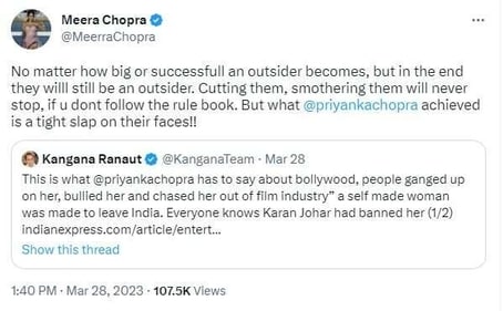 Meera shared a tweet.