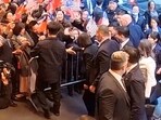 Taiwan's President Tsai Ing-wen greets supporters during her arrival in New York City, New York, U.S.