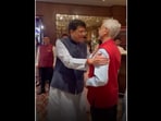 Union ministers Piyush Goyal and S Jaishankar caught in Candid moment during an event in Delhi. Union ministers Piyush Goyal and S Jaishankar caught in Candid moment during an event in Delhi.