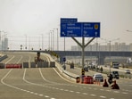 Entry point of the Delhi-Mumbai Expressway, at Gurugram-Sohna road near Alipur village, in Gurugram.