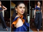 Aditi Rao Hydari, the stunning actor, has been delighting her fans with a series of captivating photos. Amidst the hustle of promoting her upcoming movie "Jubilee," she flaunted her beauty in an exquisite colour blocked jumpsuit.