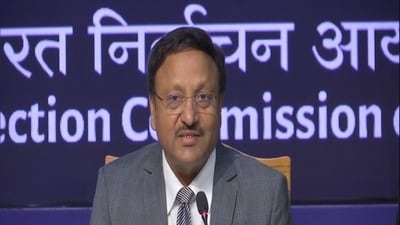Chief election commissioner Rajiv Kumar. (ANI) Chief election commissioner Rajiv Kumar. (ANI)